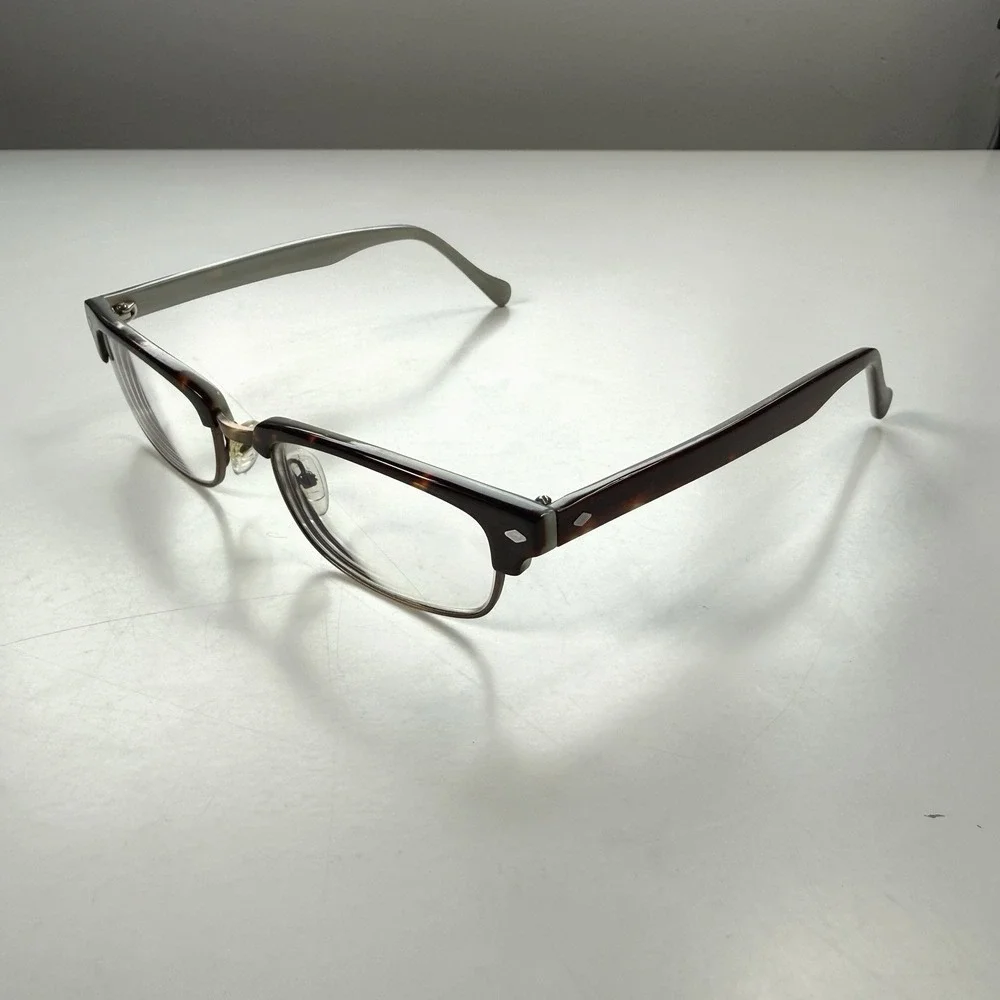 Felix + Iris Walker TCP Browline Eyeglass Frame 50-19-145‎ Brown Tortoise Blue